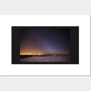 PANSTARRS Comet and Zodiacal Light over Picws Du, Brecon Beacons Posters and Art